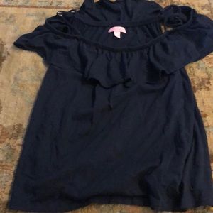 Lily omitted dark navy blue top